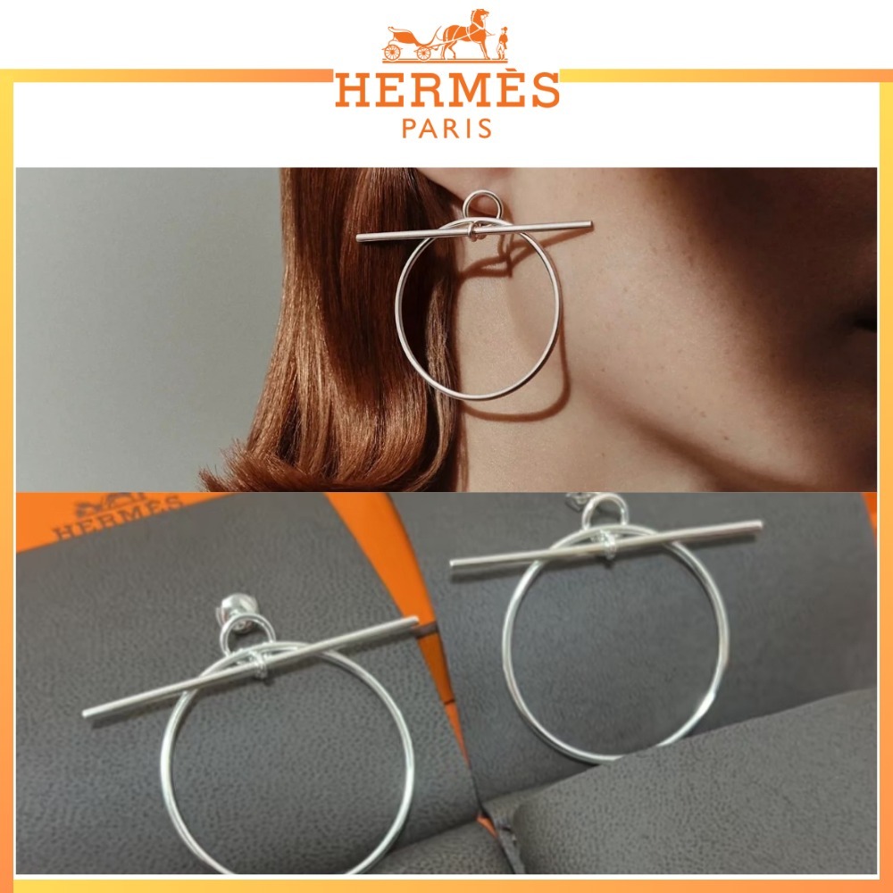 【希少品】HERMES ループピアス MM