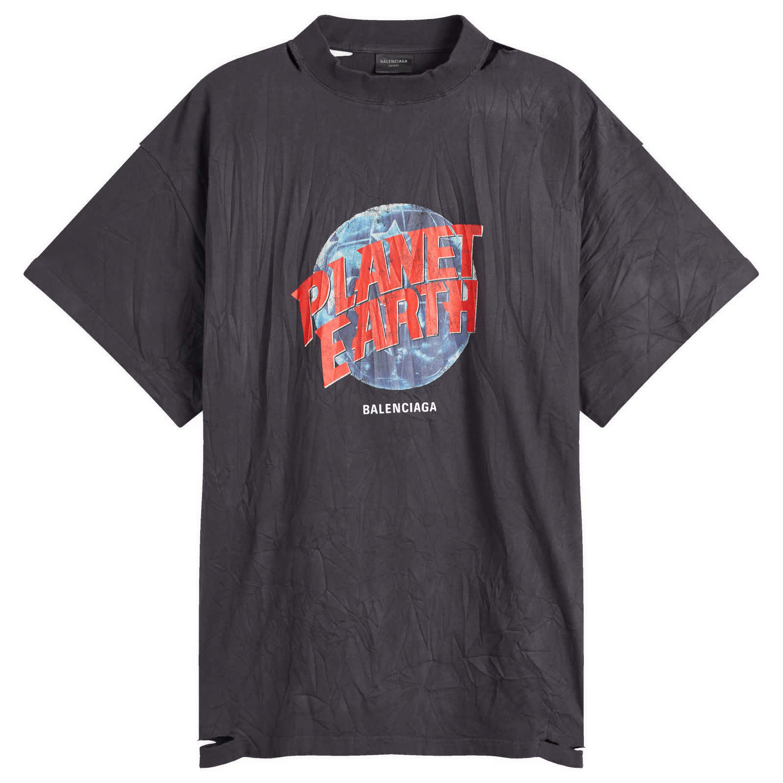 古着感♪【BALENCIAGA】Planet Earth Tシャツ オーバーサイズ ホワイト の ウィメンズ Planet Earth Tシャツ オーバーサイズ