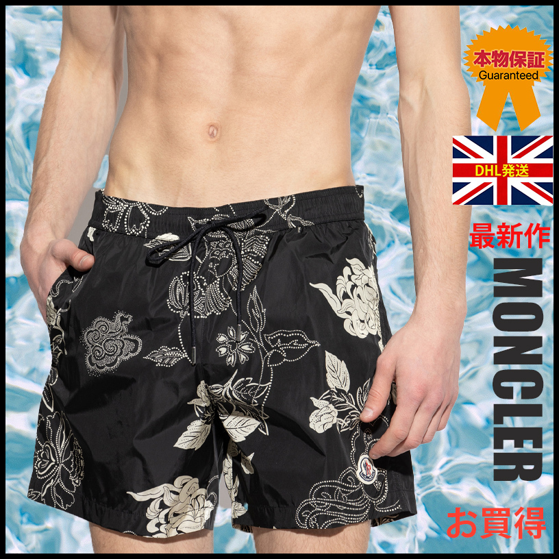 【MONCLER】最新作、お買得★FLORAL スイムショーツ