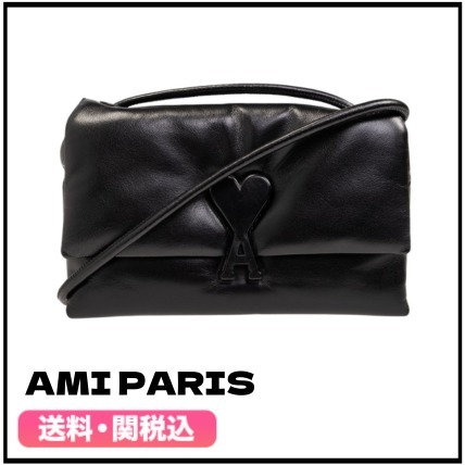 大人気★AMI Paris★ レザー ブラック ショルダーバッグ 関送込