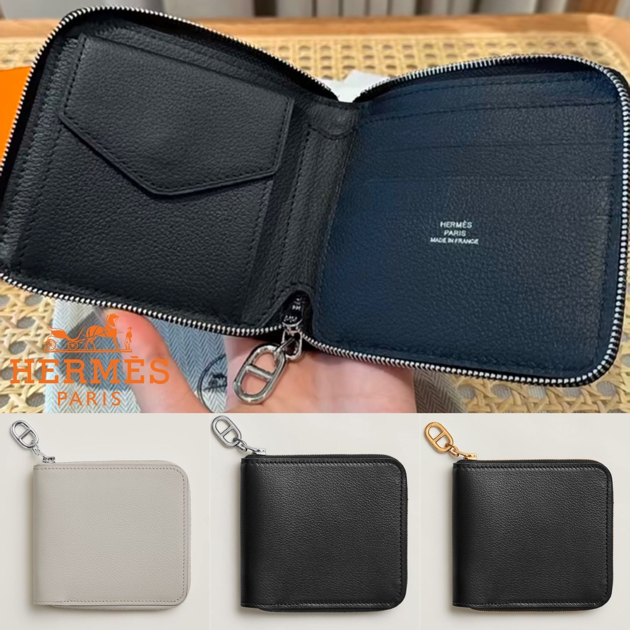 HERMES / コンパクト財布 Zipengo ジップアンゴー Chaine dAncre