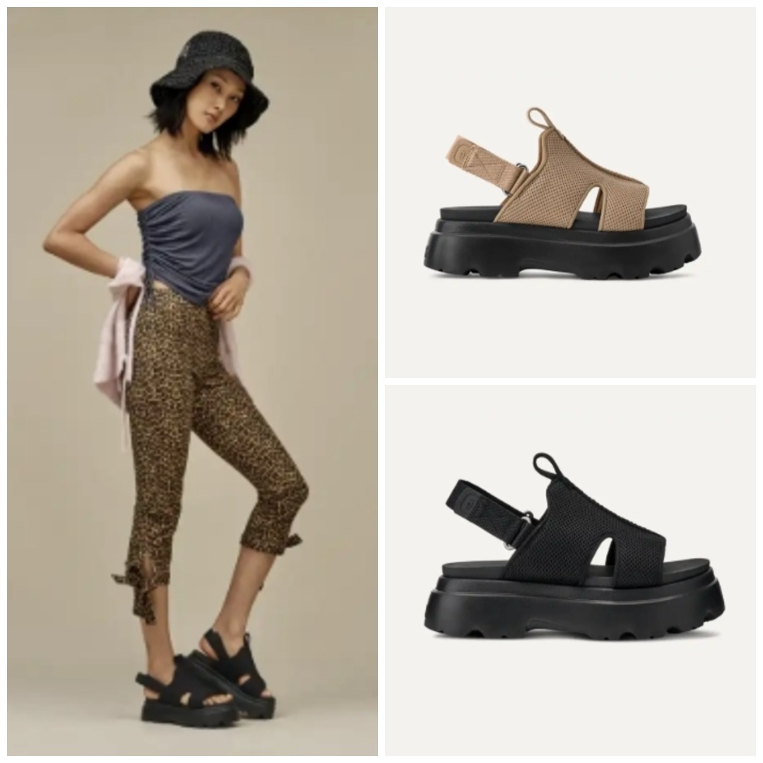 《UGG》CELESTE 2WAY レザーサンダル プラットホーム