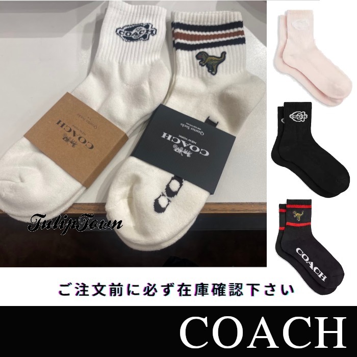 【Coach 】クォータークルーソックス 在庫確認下さい