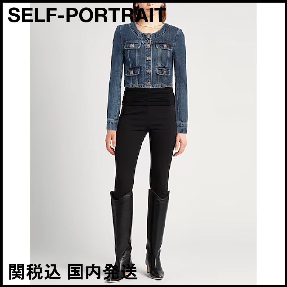 SELF-PORTRAIT 芸能人着用ブランド デニムトラッカー ジャケット