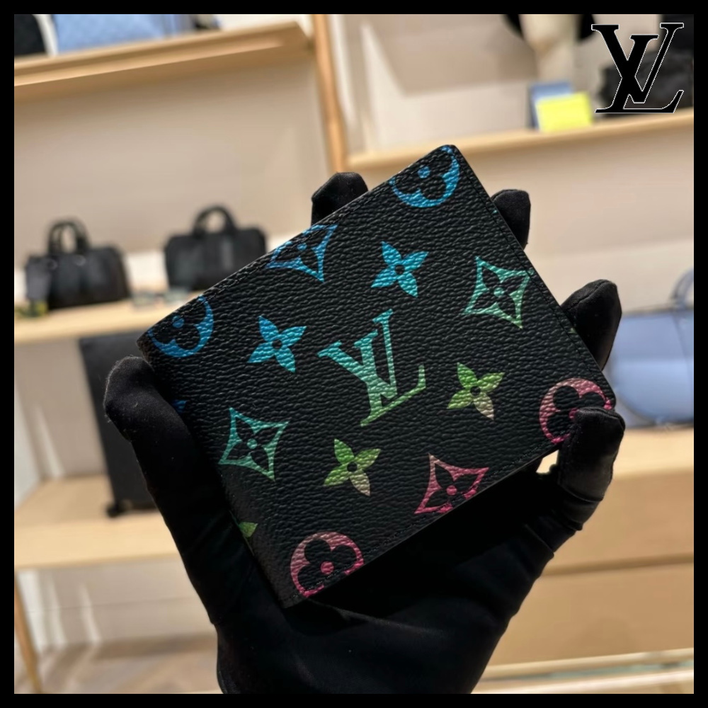 【レインボーカラーが華やか♪】Louis Vuitton★折りたたみ財布