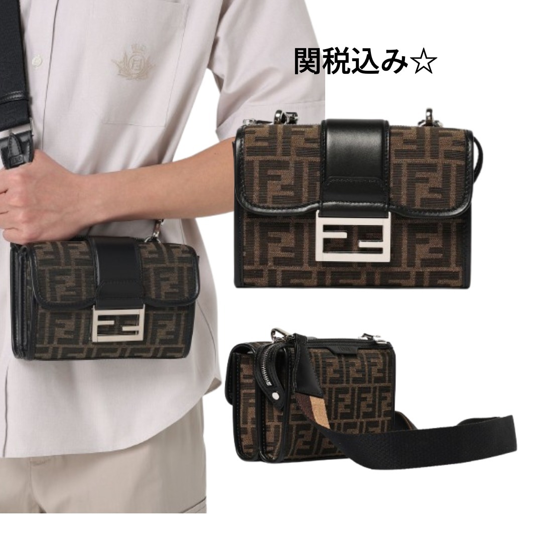 VIP☆関税・送料込み【FENDI】ダブルバゲット FF バッグ