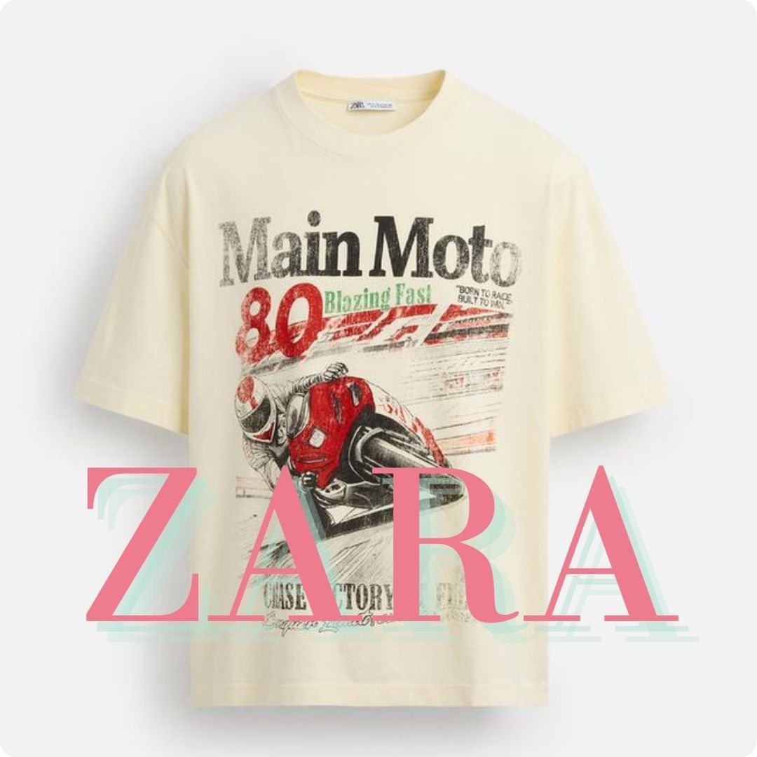 ZARA グラデーションプリント Ｔシャツ 6224/445