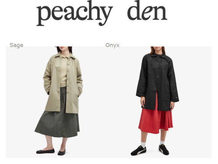 コート Peachy Den Cheri Mac Coat
