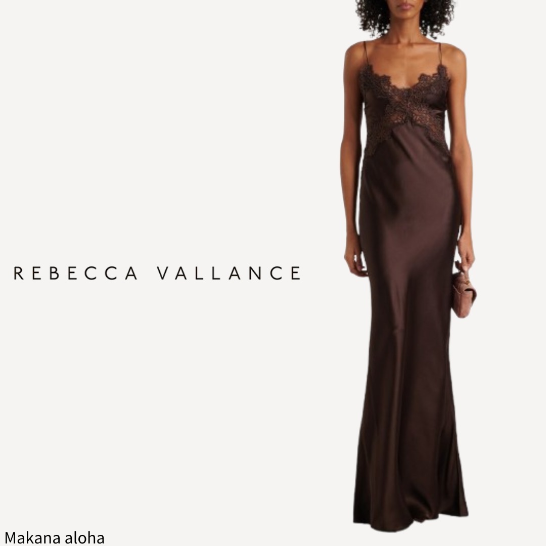 ◆関税込◆【REBECCA VALLANCEC】Allegra silk maxi dress