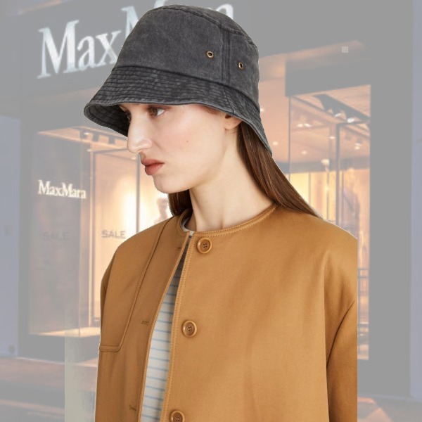 DT MaxMara ★ デニム フィッシャーマン ハット BREAK ブラック
