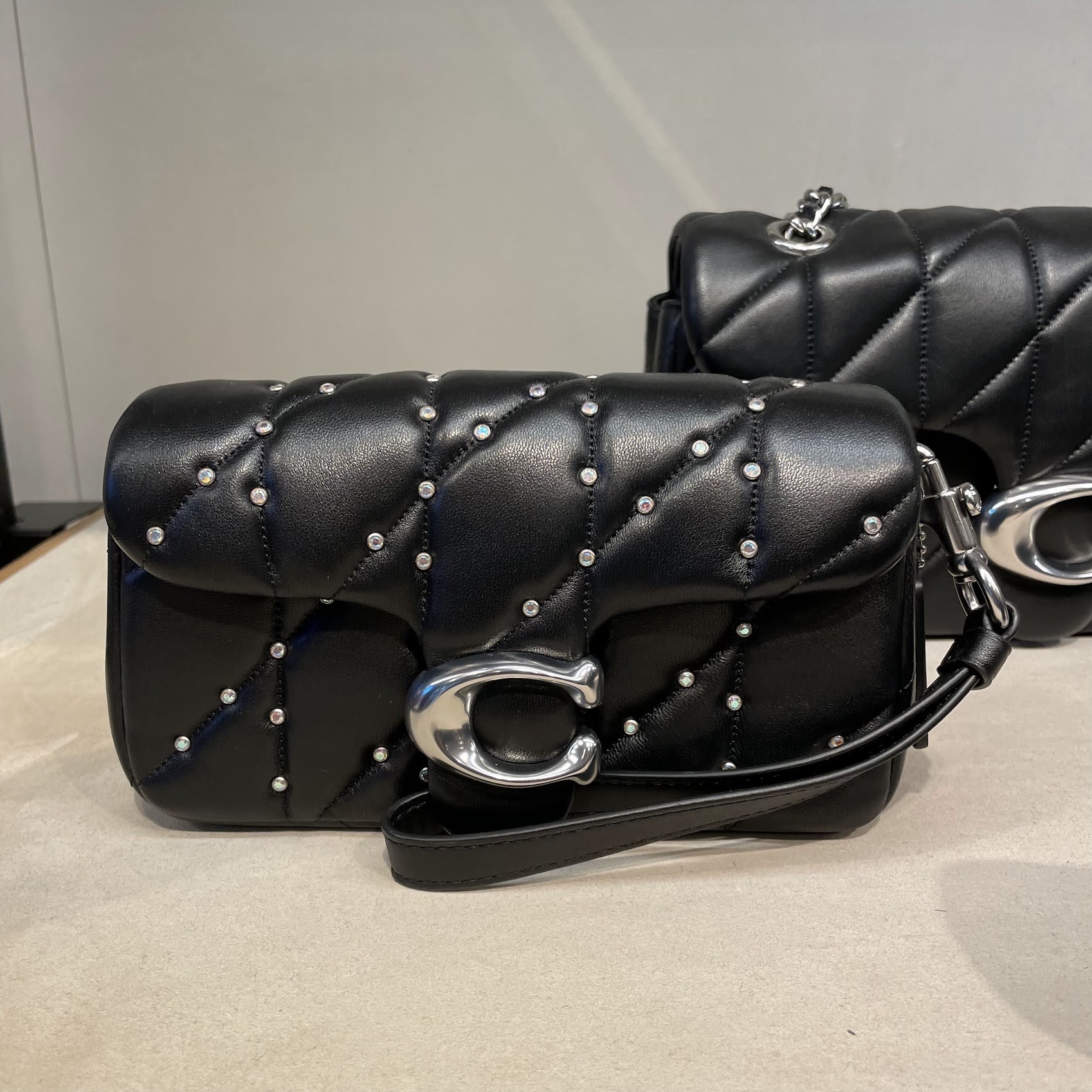 セール COACH★タビー クロスボディ・キルティング クリスタル
