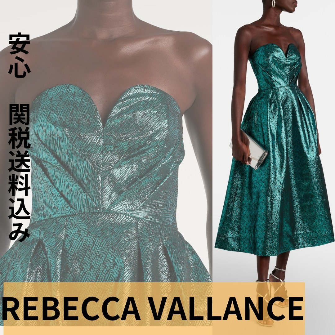 【REBECCA VALLANCE】エルシー ブロケード ミディドレス