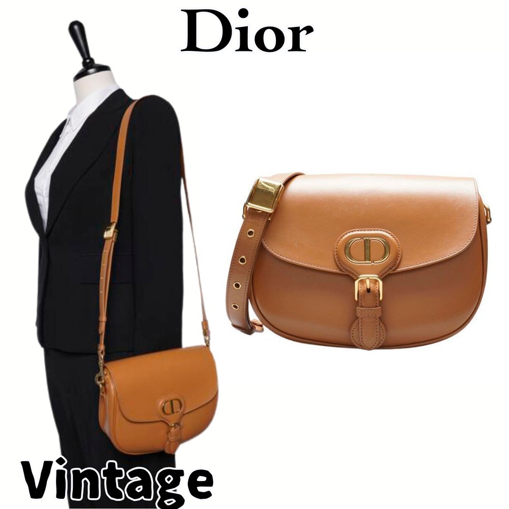 【ヴィンテージ】Rank:B☆Dior キャメル MIDI バービー バッグ