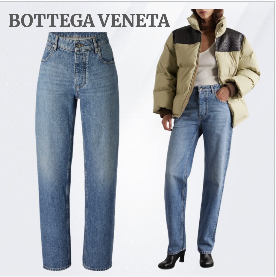 【BOTTEGA VENETA】ハイライズ ストレートジーンズ、
