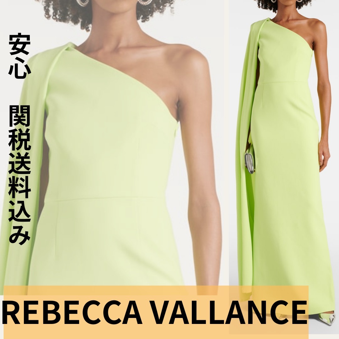 【REBECCA VALLANCE】アリア ワンショルダー クレープ ドレス