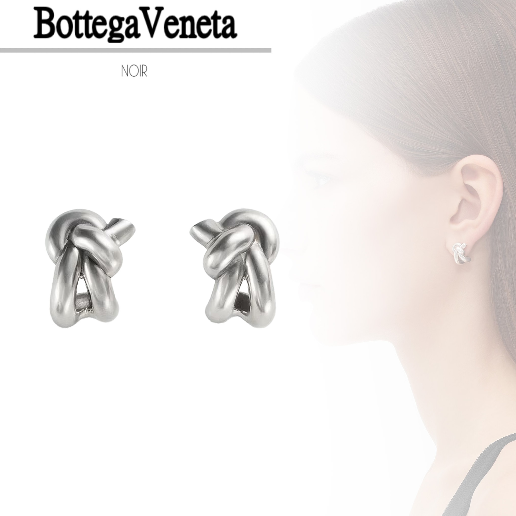 即発 Bottega Veneta ノット ピアス