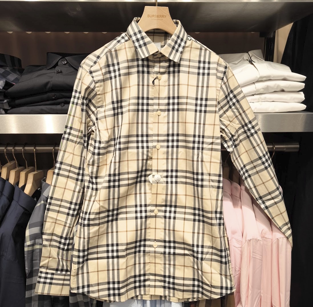 【BURBERRY】SHEFFORD 長袖 チェックコットンシャツ BURBERRY】SHEFFORD 長袖チェックコットンシャツ