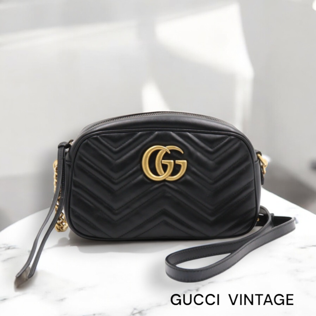 VINTAGE●GUCCI●グッチ Mamont チェーンショルダーバッグ