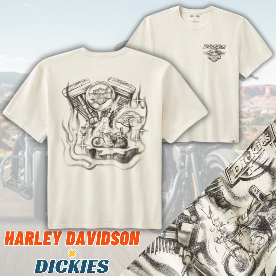コラボ☆【Harley Davidson×Dickies】グラフィック 半袖Tシャツ