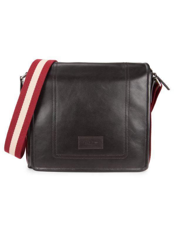 稀少 BALLY(バリー) Casbah Stripe-Strap Leather Crossbody Bag