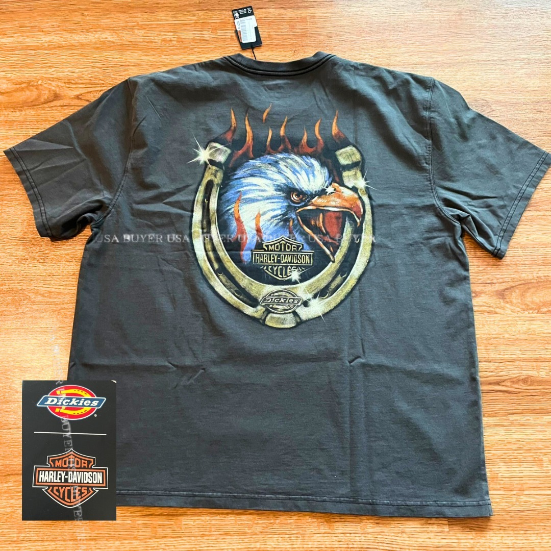 コラボ【Harley Davidson×Dickies】Eagle グラフィック Tシャツ