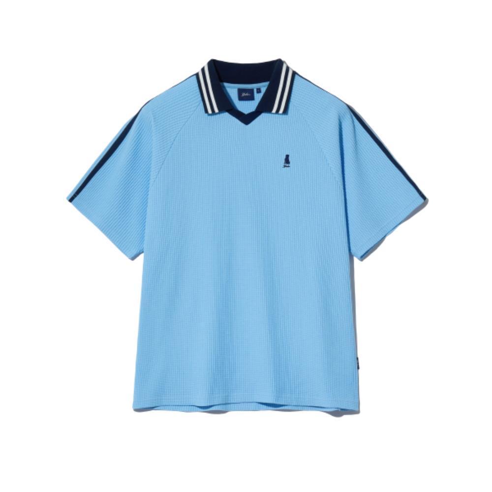 ☆YALE☆ SPORTY WAFFLE COLLAR TSHIRT LIGHT BLUE YEM1SS305ALB