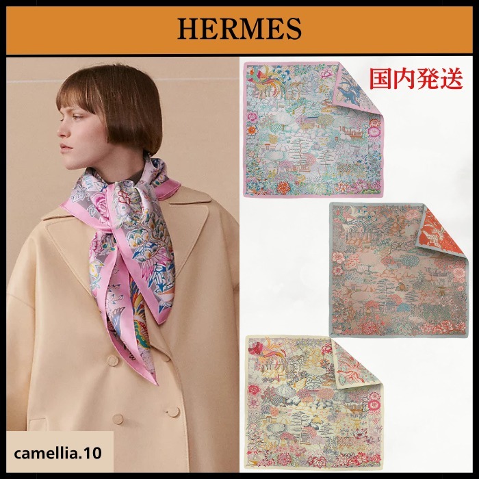 首元のオシャレ【HERMES】 カレ90 《ミルフィーユ・ドゥ・ソワ》