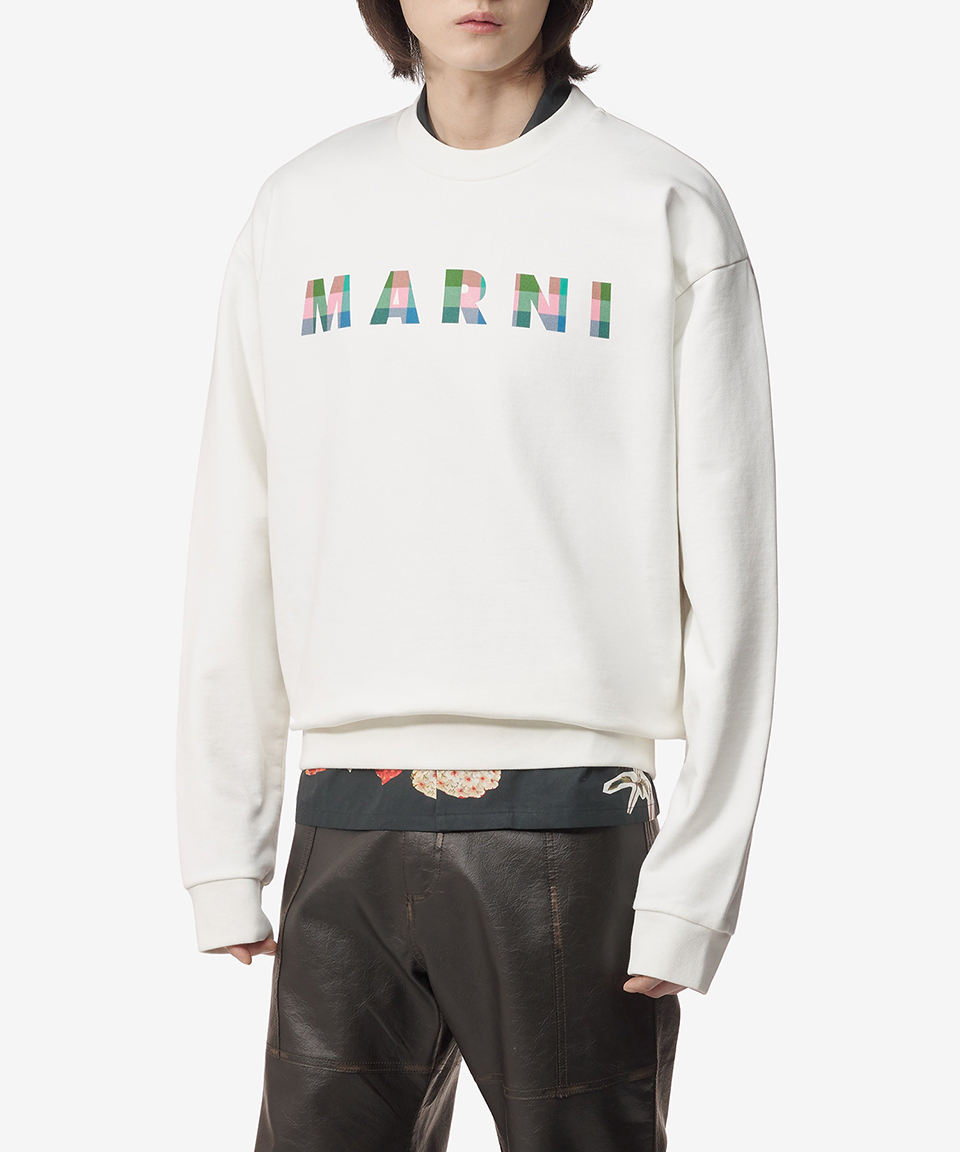 《MARNI》 Floral Printing Logo Sweatshirt