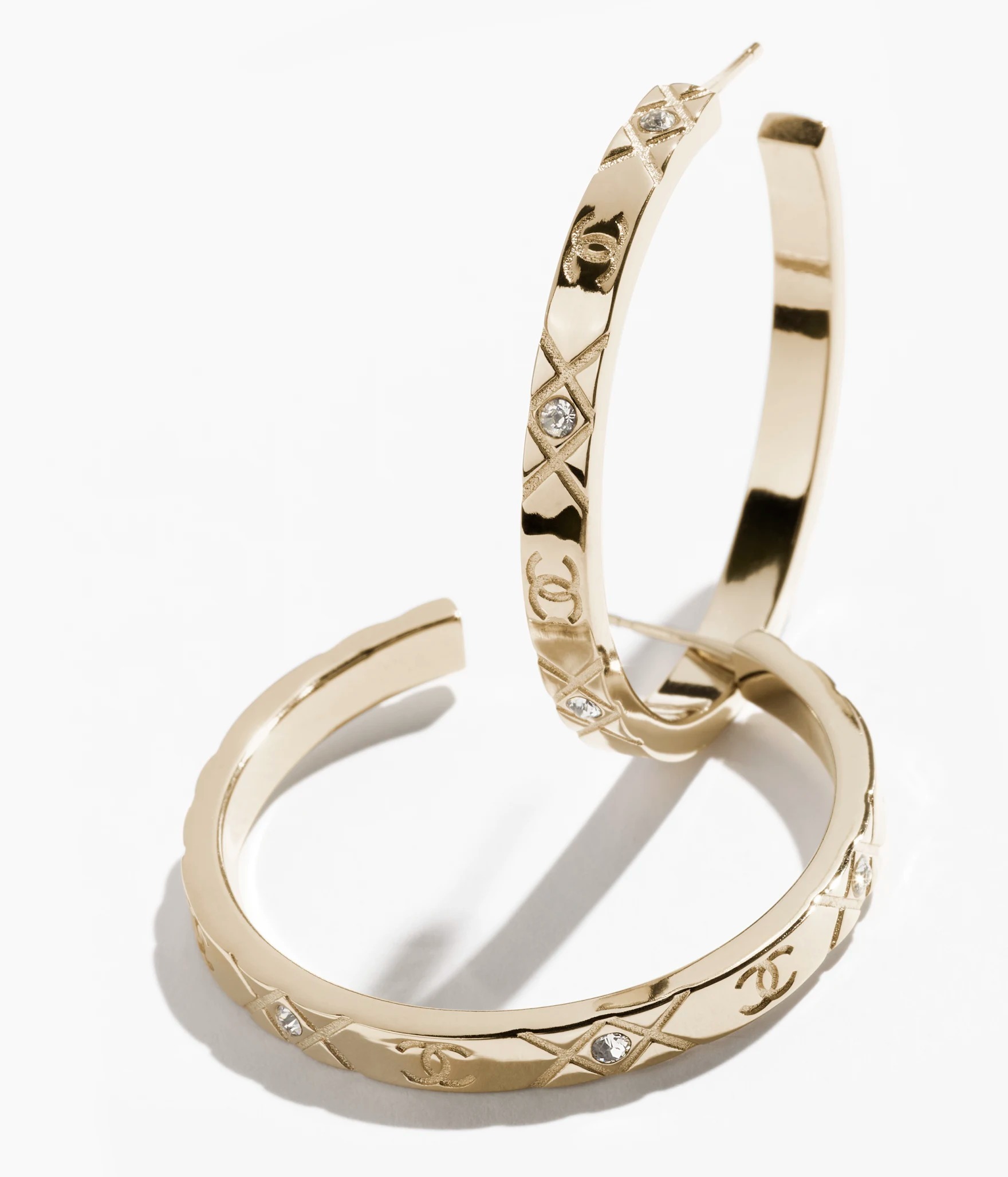 《大人のための上質アクセ◎》CHANEL フープ ピアス ココマーク