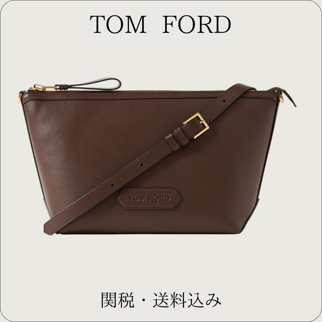 TOM FORD【レザーメッセンジャーバッグ☆ブラウン】関税送料込