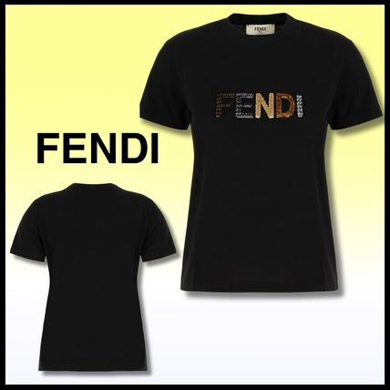 ♢VIP♢【FENDI】スパンコールロゴ刺繍Tシャツ FENDI - フェンディ fendi Tシャツ M ロゴスパンコールの通販 by