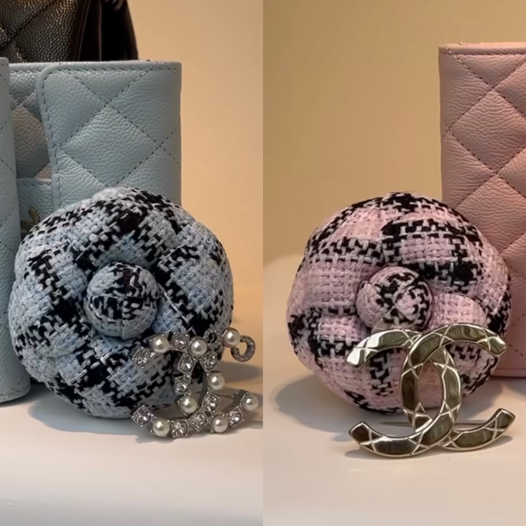 ツイードチェックがコーデのポイントになる☆CHANEL カメリア
