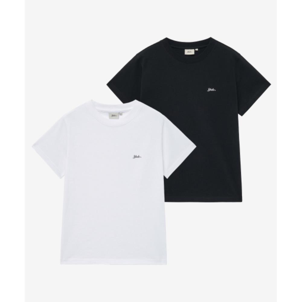 ☆YALE☆ 2PACK Women's Snell Logo Short Sleeve T-Shirt White
