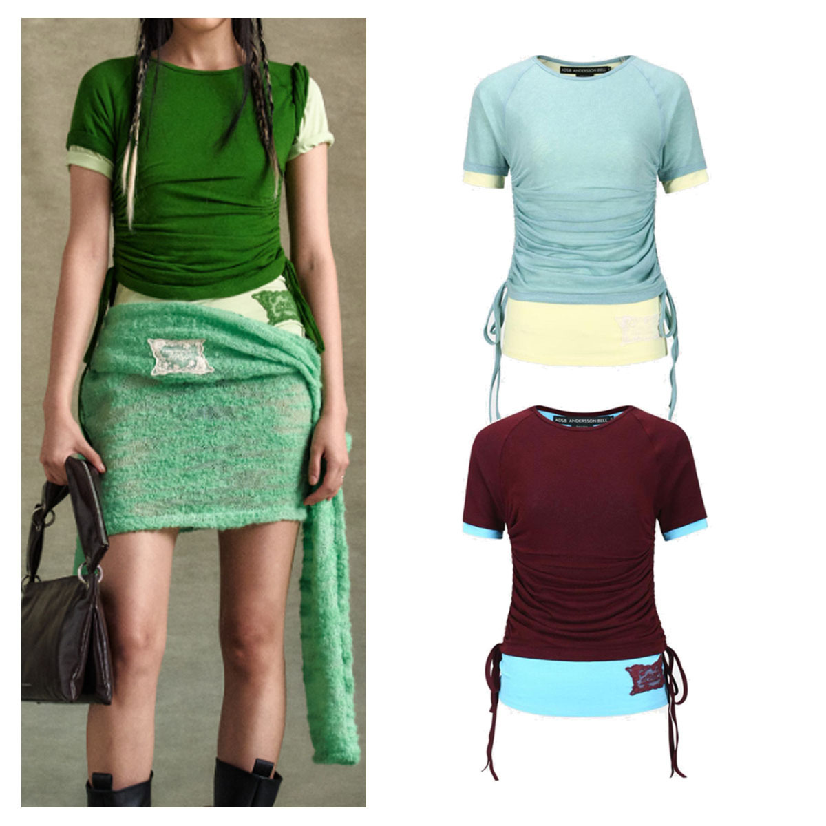 Tシャツ・カットソー ANDERSSON BELL CINDY STRING LAYRED 5JH962