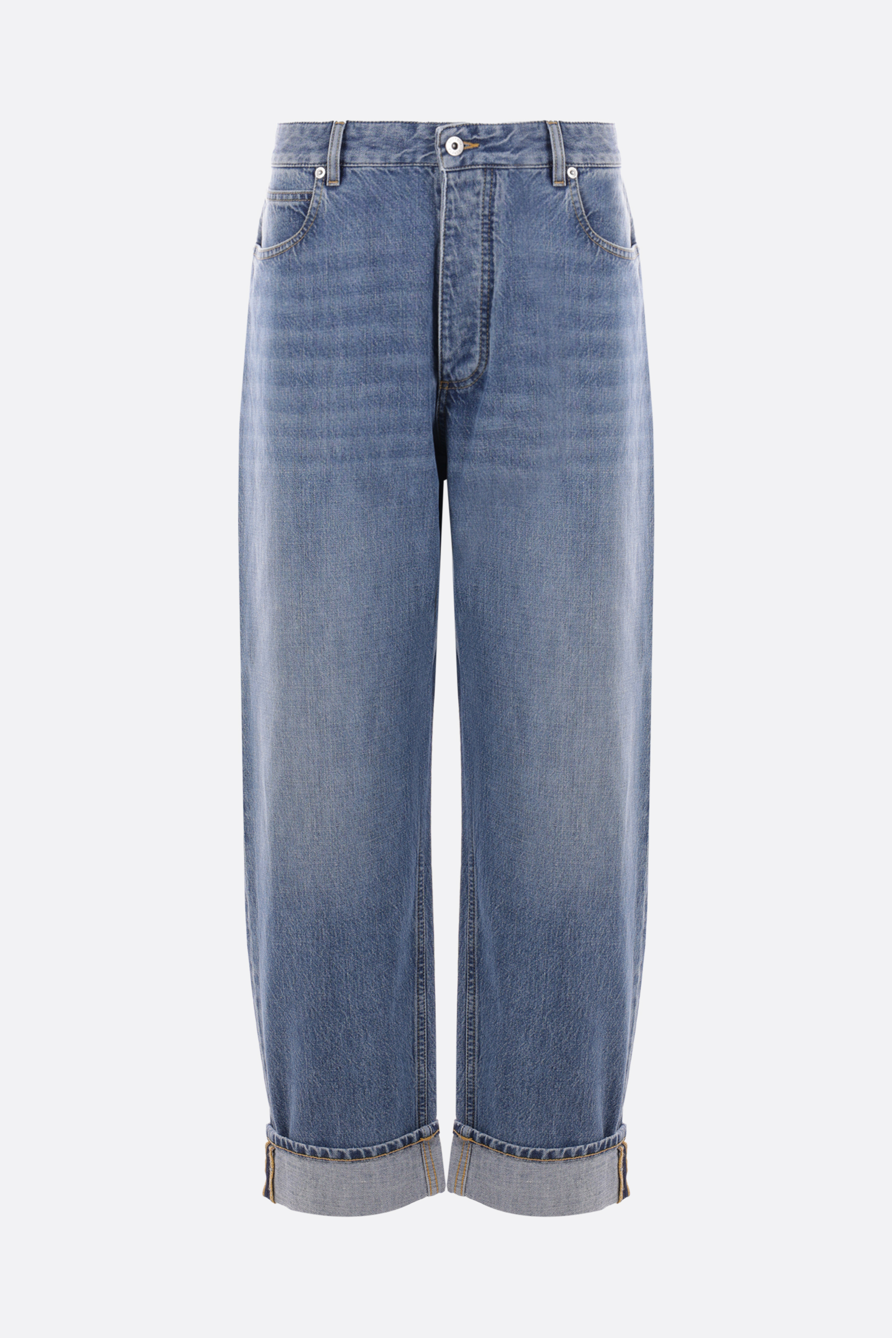 【関税&送料込】Bottega Veneta Denim Jeans With Turned-Up He