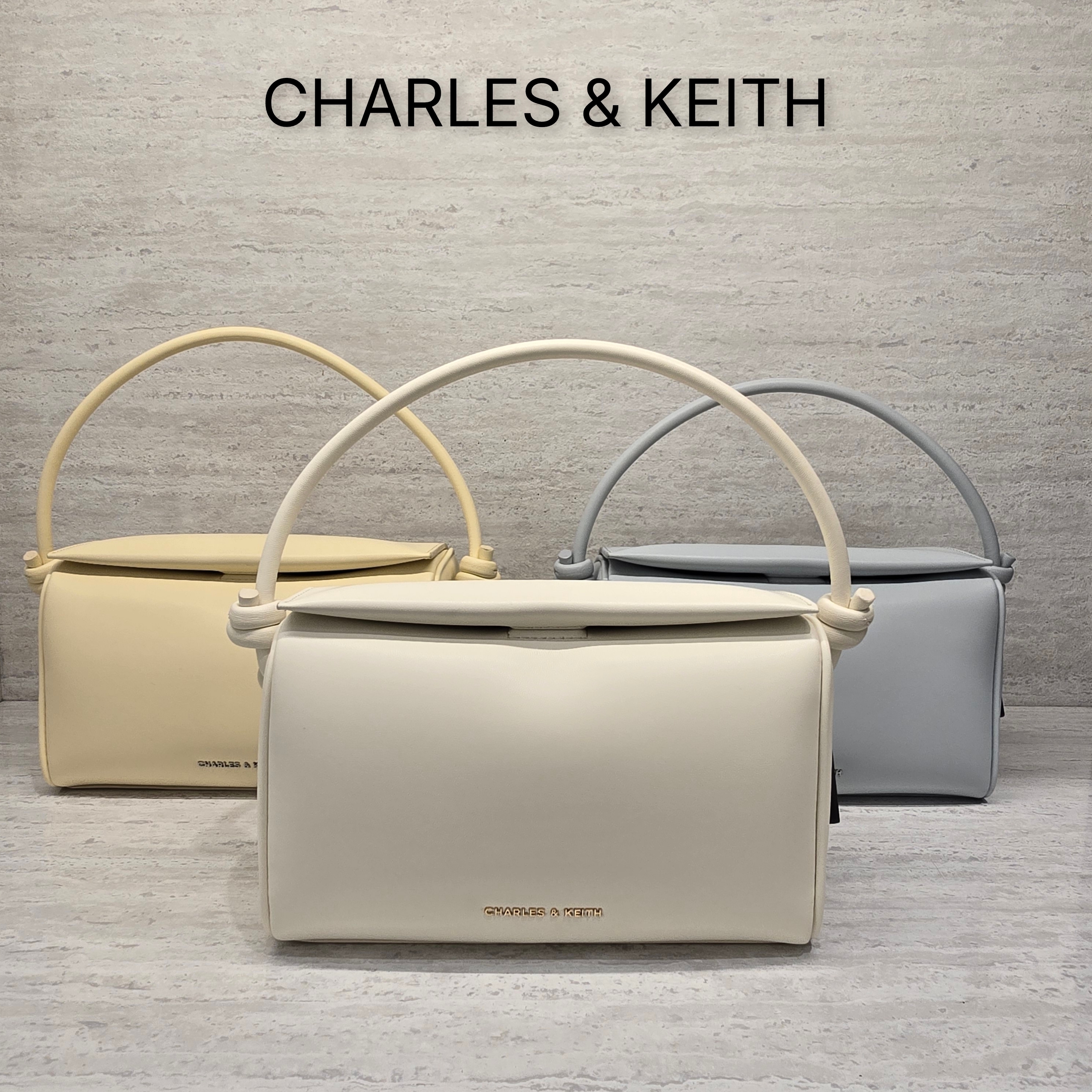 CHARLES & KEITH◆Sammie ノットハンドルボックスバッグ◆送料込