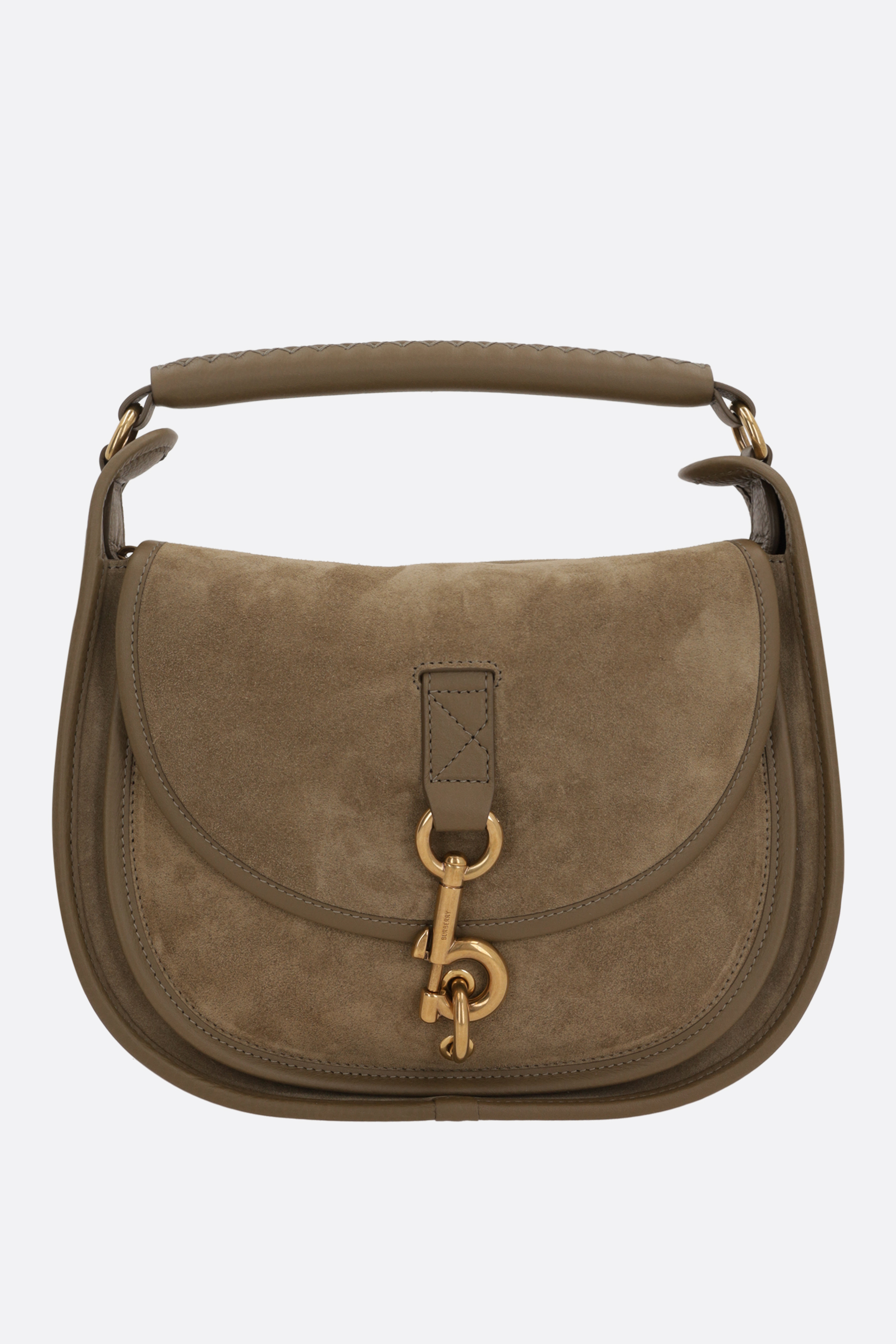 【関税&送料込】Burberry B Clip Small Messenger Bag In Suede
