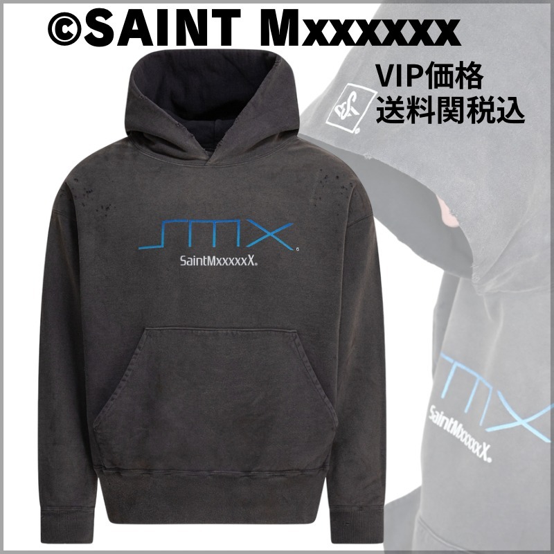 国内発送/送関込【SAINT M××××××】HOODIE/SMX / BLACK