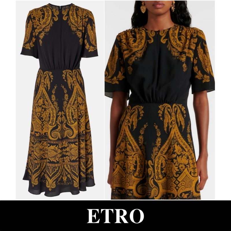 関税込【ETRO】Paisley midi dress