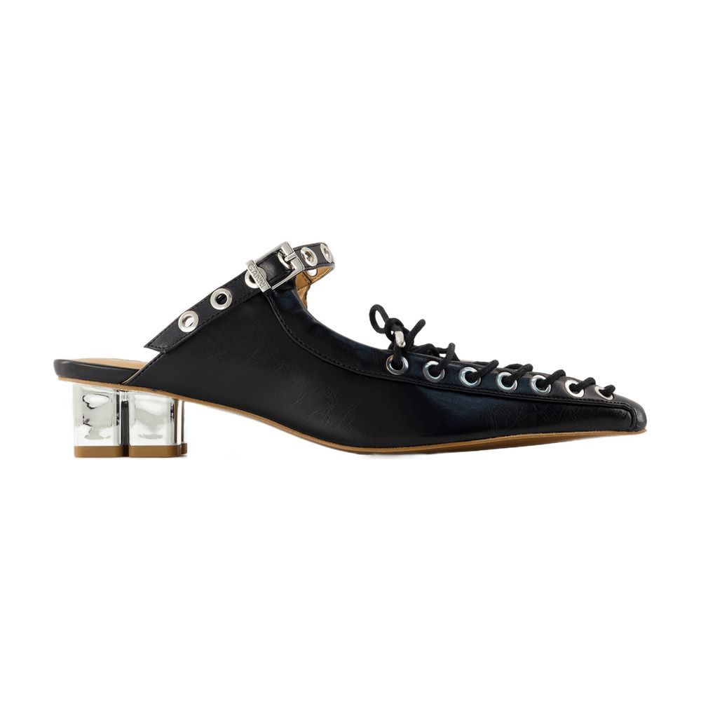 【関税込み】Eyelets Sandals - Ganni - Synthetique - Black