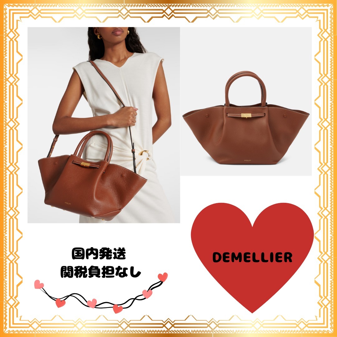 ◆DEMELLIER◆ミディ ニューヨーク レザー トートバッグ