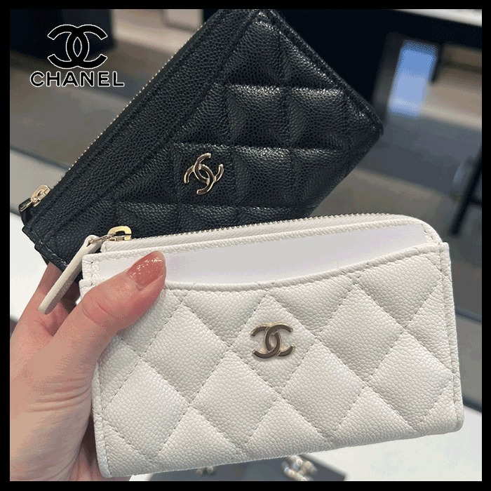【人気☆シンプルで実用的☆】CHANEL ジップカードホルダー