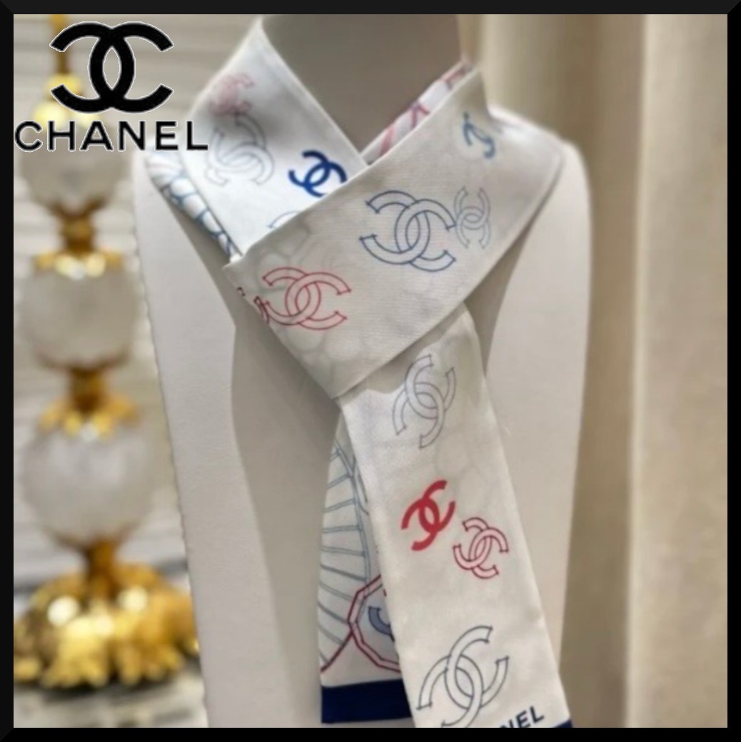 【華やかな印象に♪】CHANEL CCロゴ ツイリー