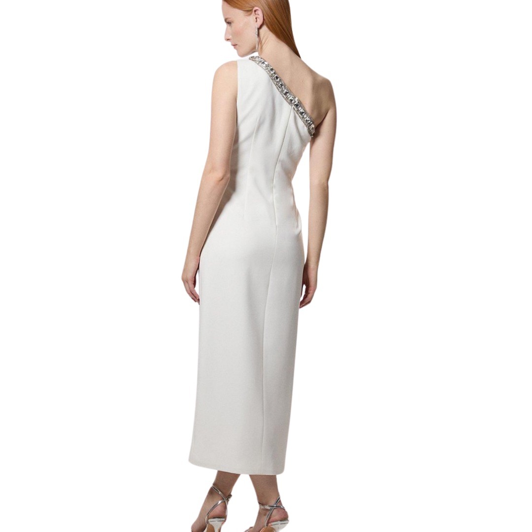 KAREN MILLEN 日本未入荷 ミニ丈ドレス ワンショルダー タイト NWT KAREN MILLEN Tailored Sparkle One Shoulder Mini Dress