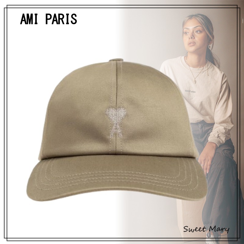 AMI PARIS☆ドゥ クール 刺繍 キャップ♪【送料込】