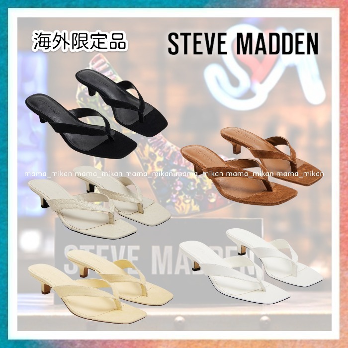 【Steve Madden】Tracie スエード スクエアトゥサンダル