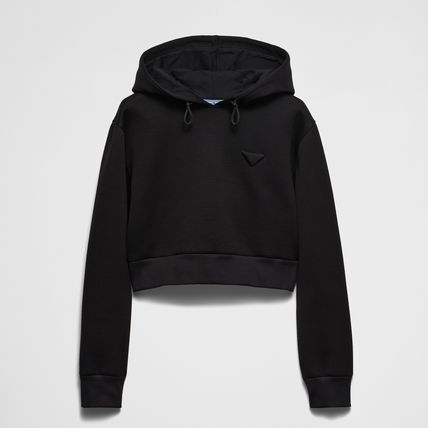 ブラック（黒）系 PRADA(プラダ) パーカー・フーディ(レディース