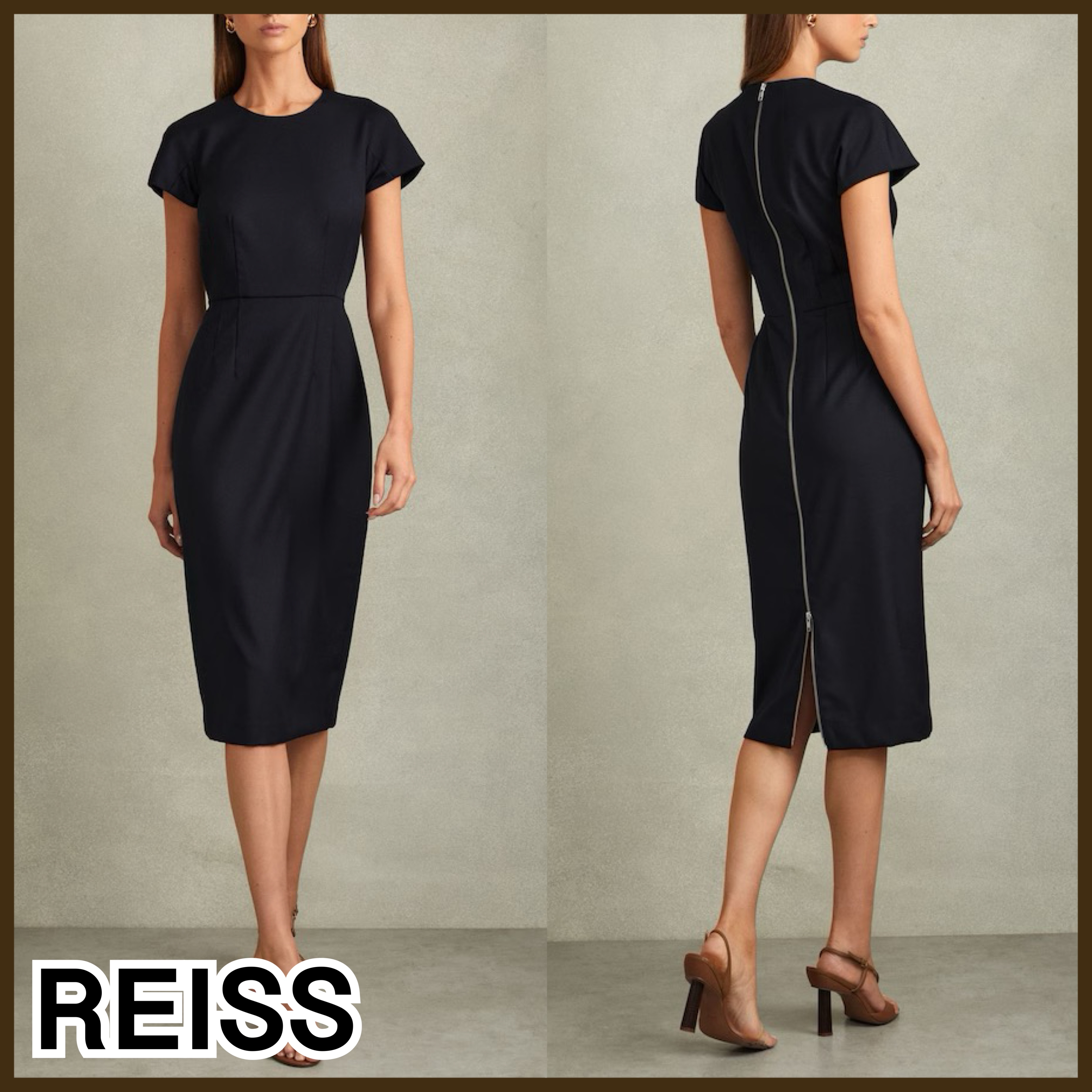 特価/完売前に【REISS】Serena CapSleeve ミディドレス＊2色