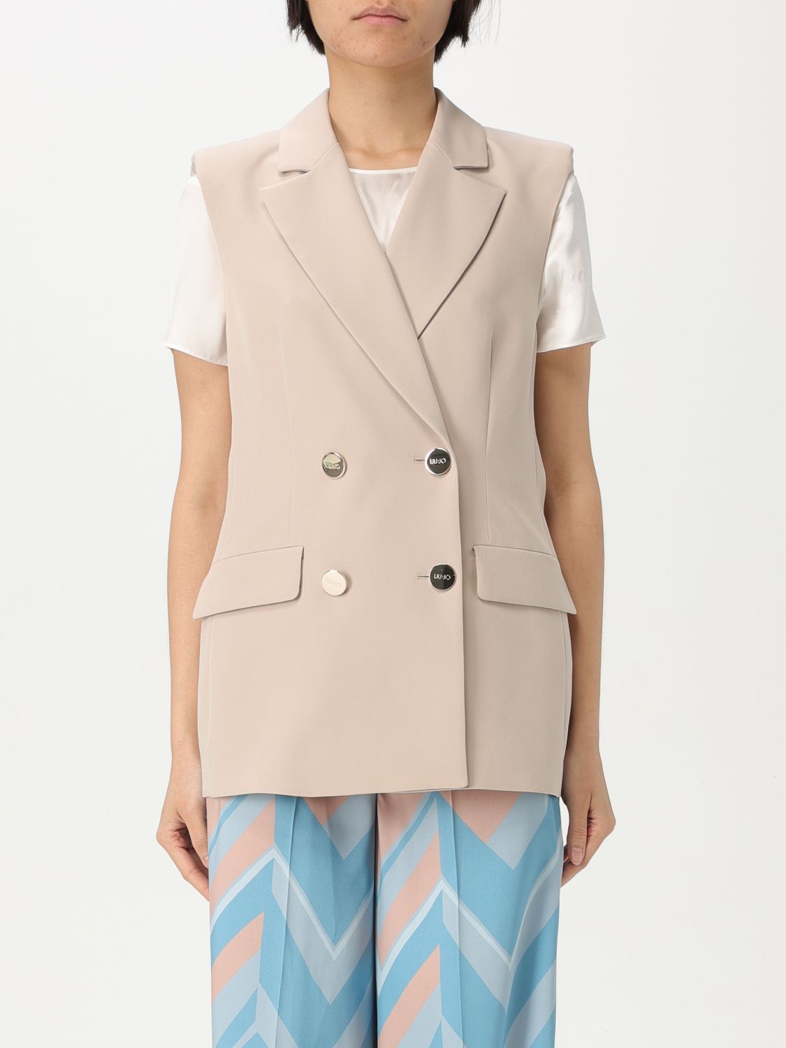 アウターその他 LIU JO Woman Waistcoat Beige CA5365T2200 X0650