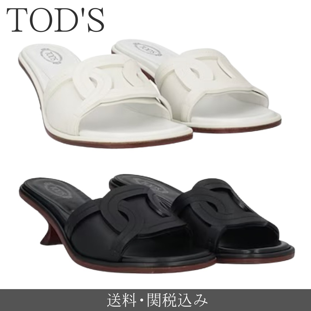関税・送料込 【TOD'S】トッズ ロゴ ミュール